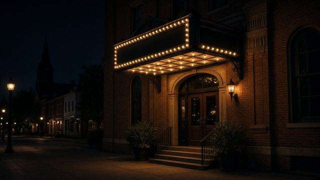 Avalon Theatre marquee on East Dover Street in Easton