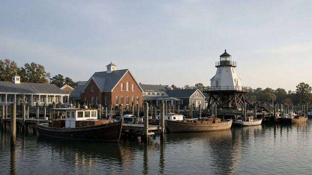 Chesapeake Bay Maritime Museum waterfront campus in St. Michaels
