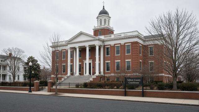Talbot County Courthouse on North Washington Street in Easton