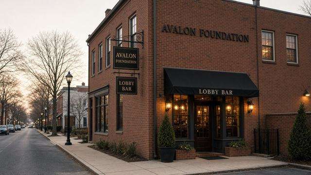 Avalon Foundation Lobby Bar entrance on East Dover Street in Easton