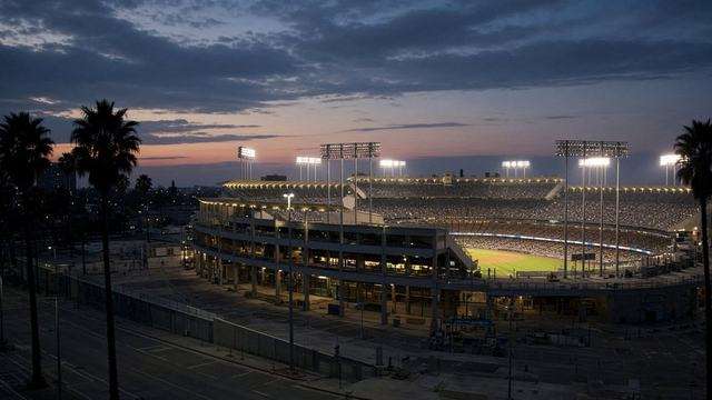 Angel Stadium exterior and plaza