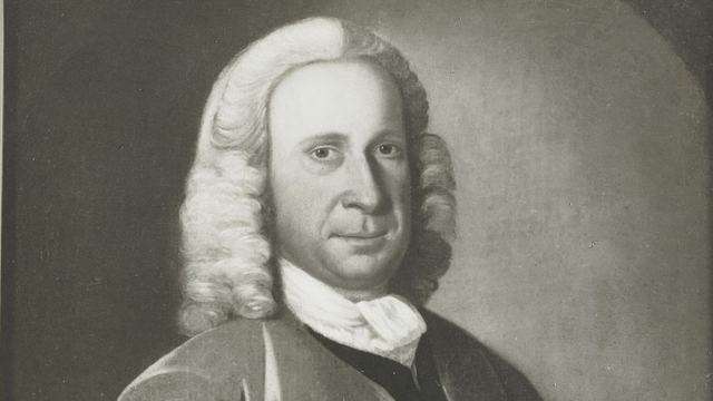 Matthew Tilghman, oil portrait by John Hesselius, 1748. Not a photograph; he died in 1790.
