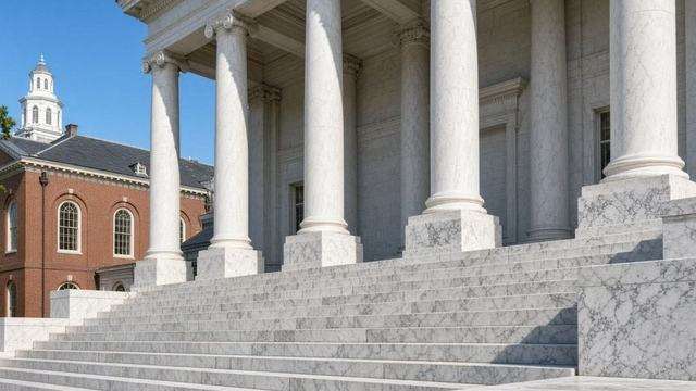 Maryland State House steps and marble columns