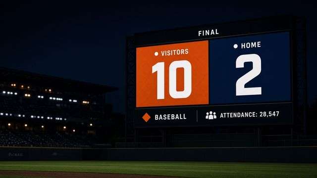 Baltimore Orioles and New York Yankees scoreboard graphic after a doubleheader