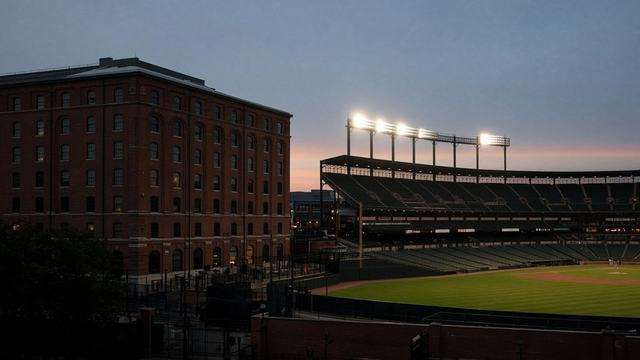 Night baseball at Oriole Park at Camden Yards