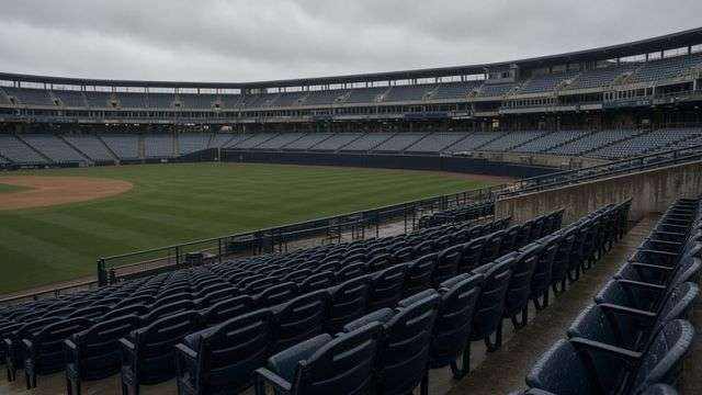 Yankee Stadium after a regular-season finale canceled by weather