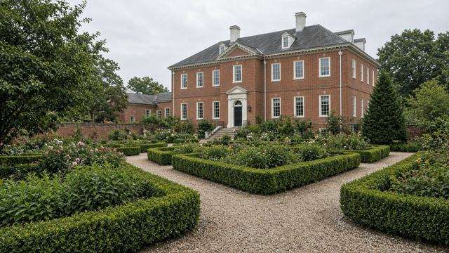 Garden terrace at a historic Annapolis house ahead of the Oxford Museum trip