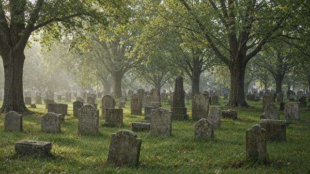 Spring Hill Cemetery grounds in Easton