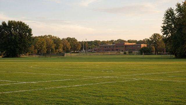St. Michaels Middle High athletic fields and campus approach
