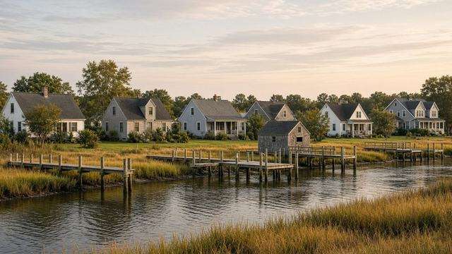 Waterfront residential lots across a Talbot County creek