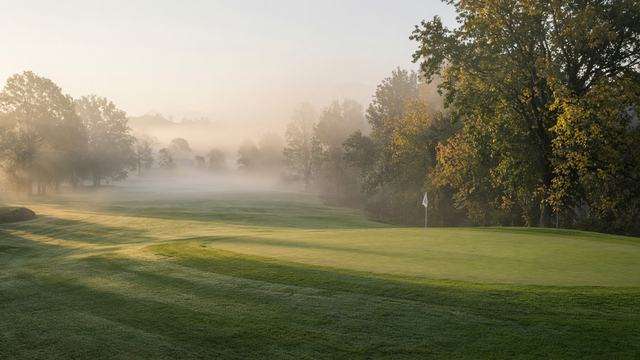 College golf scoreboard after a two-day tournament