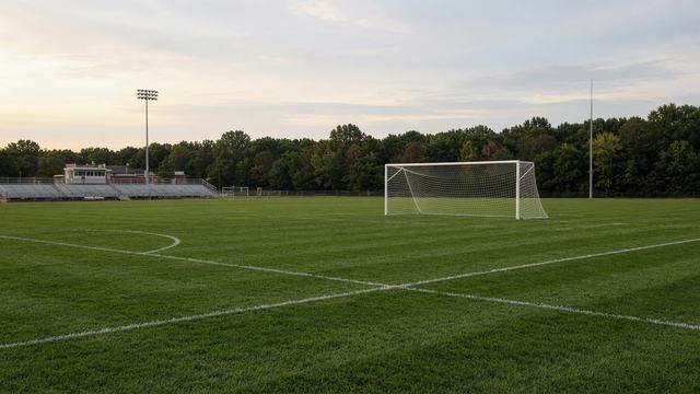 High school soccer match on a Shore pitch