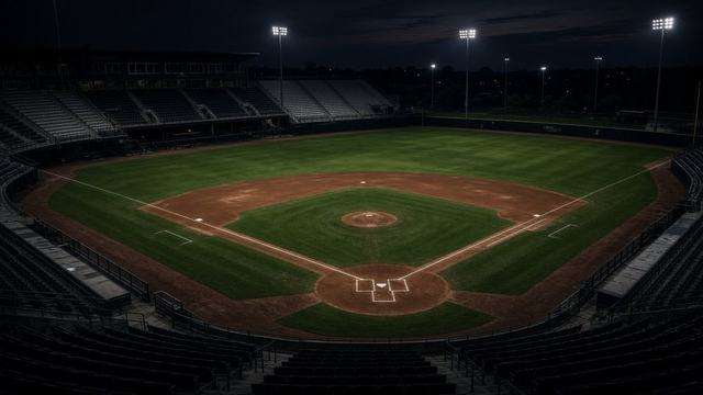 Harbor Park baseball diamond after a Tides home game