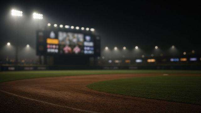 Triple-A baseball scoreboard after a lopsided road game